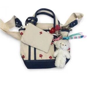 Madden Girl Mushroom Shoulder Bag, Wallet, and Keychain Charms NWT